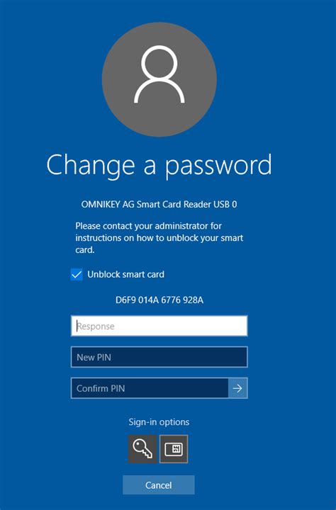 unlocking a smartcard